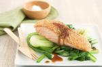 British Sesamecrusted Salmon With Asian Greens Recipe Appetizer