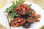 Canadian Spiced Mushrooms With Tomato Walnut Dressing Recipe Appetizer