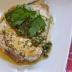 American Swordfish with a Herb and Capers Sauce Dinner