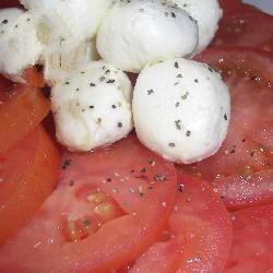 Japanese Salad of Tomato and Mozzarella Appetizer