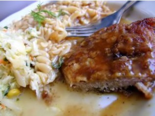 Canadian Pork Chops and Gravy Dinner