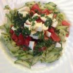 American Courgette Salad with Tomato and Mozzarella Appetizer