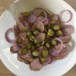 American Regensburg Sausage Salad Appetizer