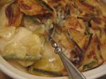 American Scalloped Potatoes With Fresh Green Beans Appetizer