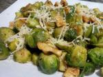 American Sauteed Brussels Sprouts With Walnuts Appetizer