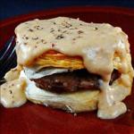 American Southern Biscuits and Gravy Breakfast