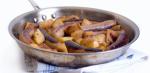 British Pan Grilled Sausage Recipe with Apples and Onions Appetizer