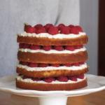 Canadian Naked Cake with Raspberries Dessert
