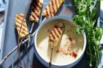 American Simple Cheese Fondue With Bread Sticks Recipe Appetizer