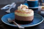 American Triplelayered Chocolate Cheesecakes Recipe Dessert
