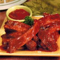 American Sweet and Spicy Ribs Appetizer