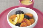 Canadian Cinnamon Poached Fruit With Soy Custard Recipe Dessert