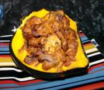 British Acorn Squash Stuffed With Sausage and Sour Cream Appetizer