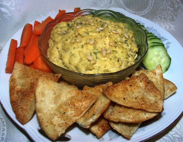 American Pine Nut Hummus Appetizer