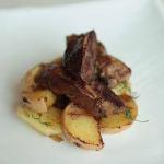 American Liver Fried with Potatoes Appetizer