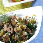 Beef Salad in Cucumbers Herbsmarinade recipe