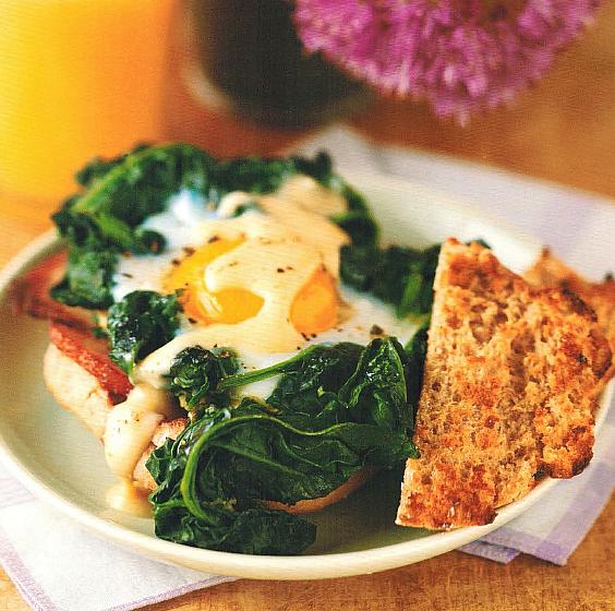 French Eggs Florentine Breakfast