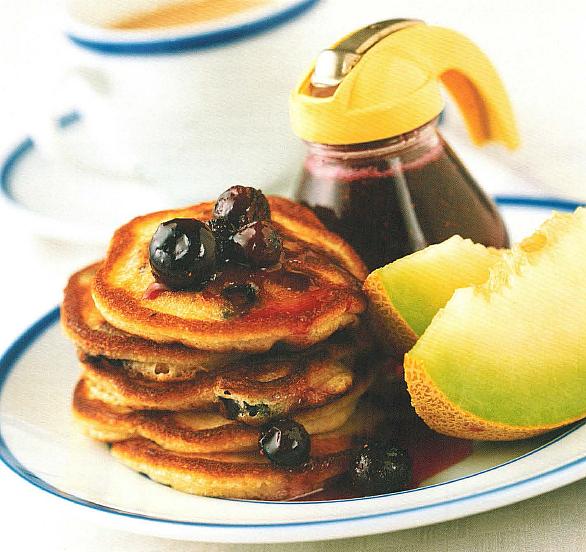 British Light and Luscious Blueberry Pancakes Breakfast