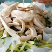 Chinese Cucumber with Shredded Chicken Salad Appetizer