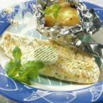 American Grilled Pikeperch Fillets with Mint BBQ Grill
