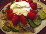 American Zucchini Tostados Appetizer