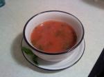 American Light Tomato and Wine Soup Appetizer