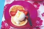 American Pikelets With Lemon Syrup And Vanilla Icecream Recipe Dessert