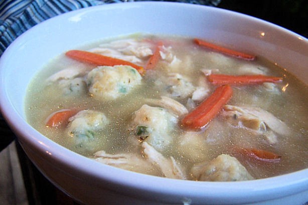 American Low Calorie yet Delicious Chicken and Baby Dumplings Appetizer