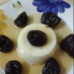 Canadian Custard White with Syrup of Plums Dessert
