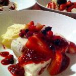 American Parfait Ice Cream Raspberries and Nougat Dessert