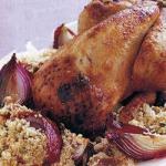 American Roast Chicken to the Middle East with Couscous of Saffron Dessert