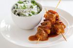 Canadian Penang Chicken and Bamboo Shoot Skewers Recipe Dinner