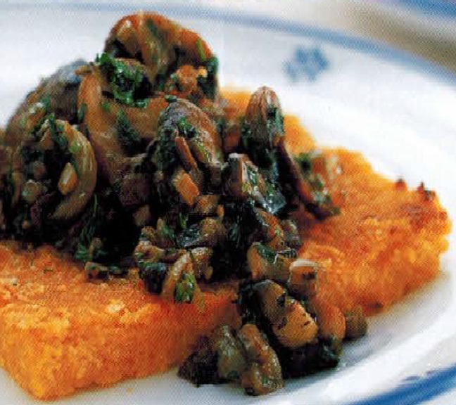 Italian Polenta Squares With Mushroom Ragu Dinner