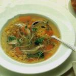 American Traditional Soup with Pasta Appetizer
