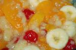 British Peach Pie Fruit Salad Dinner