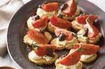 American Parmesan Toasts With Ricotta Tapenade and Roast Tomato Recipe Appetizer