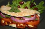 Cyprian The Traditional Cyprus Sandwich With Halloumi Onions and Tomato Appetizer