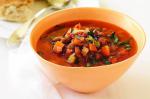 American Tomato and Borlotti Bean Soup Recipe Appetizer
