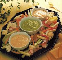 Spanish Crudites with Tomato and Cheese Dip Other