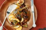 American Wetroast Duck With Figs And Vincotto On Crisp Potatoes Recipe Dinner