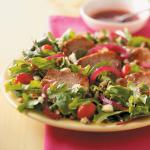 American Warm Pork and Raspberry Salad Dinner