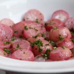 American Butterbraised Radishes Appetizer