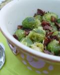 Malian Lemon Infused Buttered Brussels Sprouts W Crisp Peppered Bacon Drink
