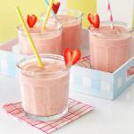 American Strawberrypeach Milk Shakes Dessert