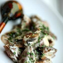 Russian Giblets Chicken with Mushrooms and Sour Cream Appetizer