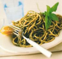 Italian Angel Hair Pasta with Basil-and-walnut Pesto Dinner