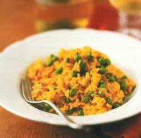 Italian Golden Risotto with Peas Dinner