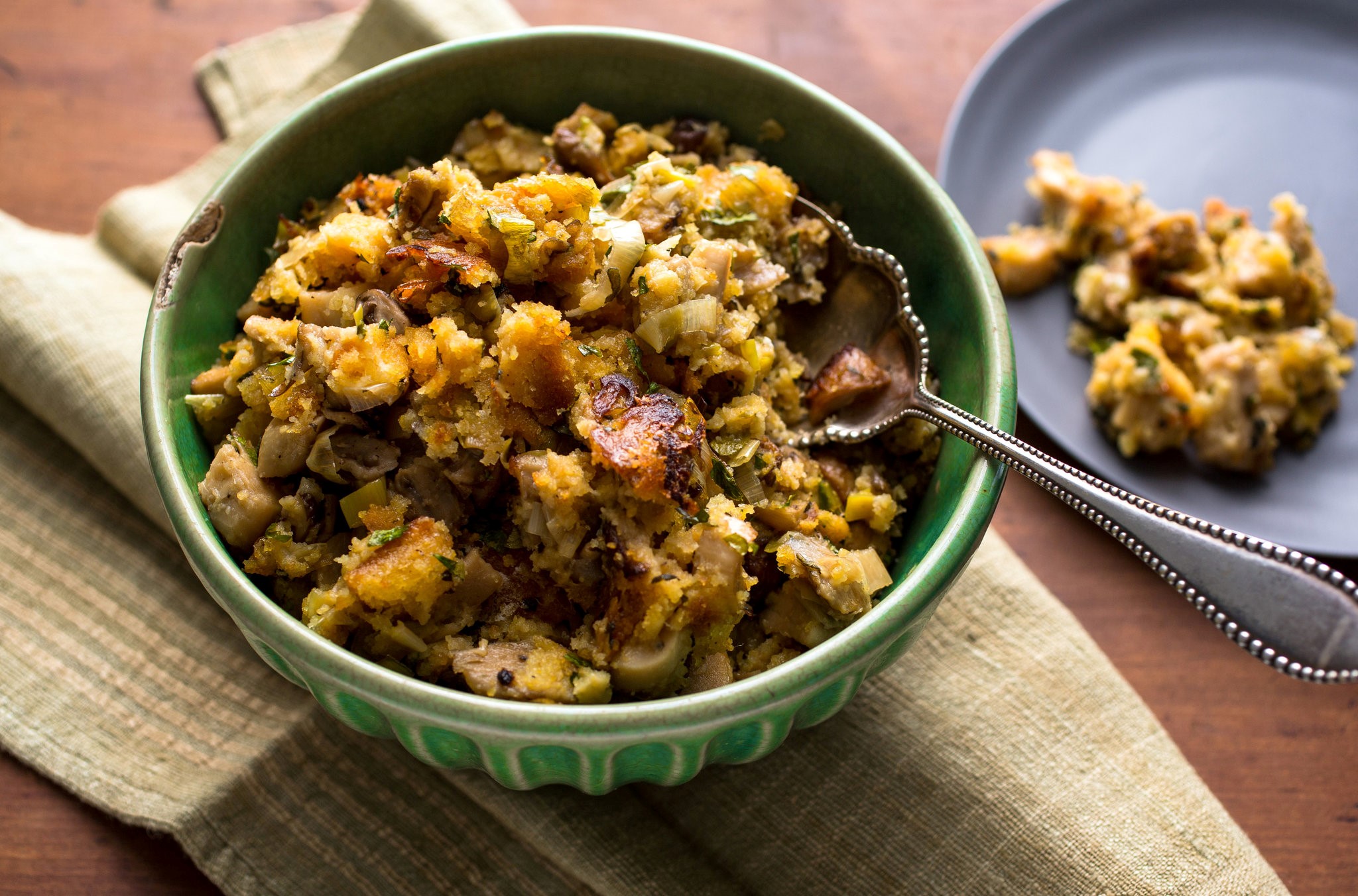 American Stuffing With Mushrooms and Bacon Recipe Appetizer