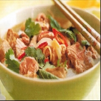 Vietnamese Bun Bo Hue -beef And Pork Noodle Soup Soup