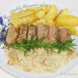 Canadian Pork Tenderloins in Sauce with Chanterelles Appetizer